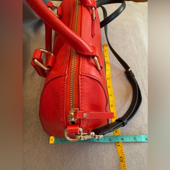 Kate Spade New York Madison Saffiano Leather Duffle Crossbody Bag in Red - Picture 3 of 13